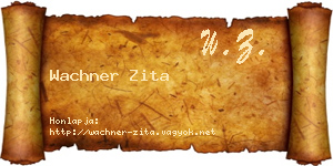 Wachner Zita névjegykártya